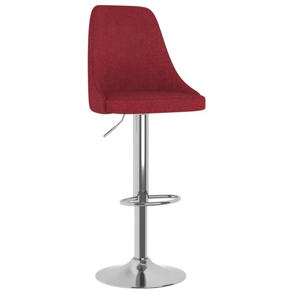 vidaXL Baro taburetės, 2vnt., raudonojo vyno spalvos, audinys