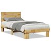 vidaXL lovos rėmas su galvūgaliu be čiužinio 75x190 cm ąžuolo masyvo