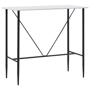 vidaXL Baro stalas, baltos spalvos, 120x60x110cm, MDF