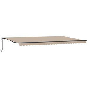vidaXL I&scaron;traukiama markizė Smėlio 600 &times; 300 cm Audinys ir aliuminis