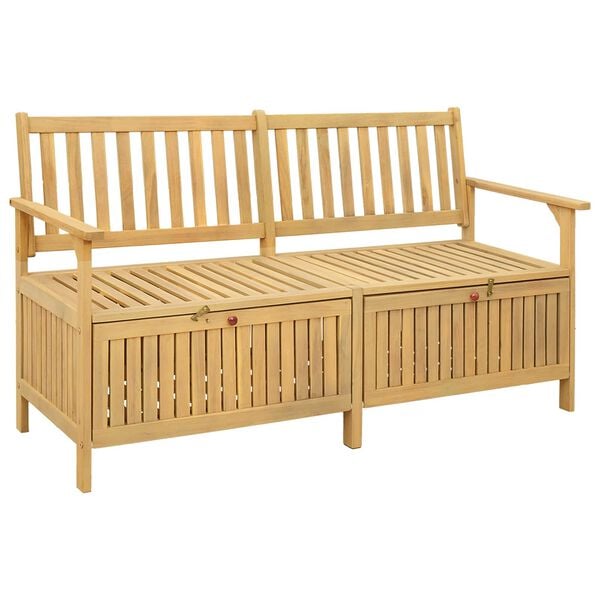 vidaXL Laikymo suolas su saugykla su durimis Solu Acacija