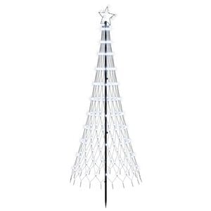 vidaXL LED Kalėdų medis 180 cm 230 LED &Scaron;alta balta Geležis Juoda