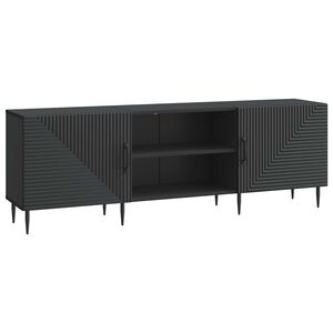 vidaXL Televizoriaus spintelė 150 x 31 x 50 cm Juoda Apdirbta mediena