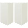 vidaXL Sodo loveliai, 2vnt., balti, 50x43x75cm, plienas, trikampiai