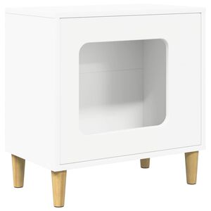vidaXL Katės namelis Balta 51 x 30 x 52 cm Apdirbta mediena