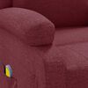 vidaXL Atlo&scaron;iamas masažinis krėslas, raudonojo vyno spalvos, audinys