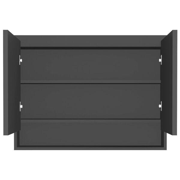 vidaXL Veidrodinė vonios spintelė, antracito spalvos, 80x15x60cm, MDF