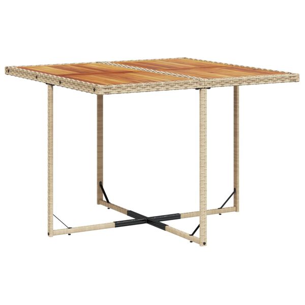 vidaXL Sodo komplektas su pagalvėlėmis, 5 dalių, smėlio, poliratanas