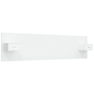 vidaXL Lovos galvūgalis su spintelėmis, baltas, apdirbta mediena