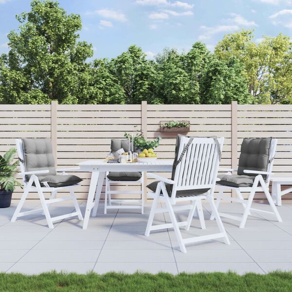 vidaXL Kėdės pagalvėlės, 4vnt., pilkos, oksfordo audinys