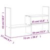 vidaXL Monitoriaus stovas, baltas, (39–72)x17x43cm, pušies masyvas