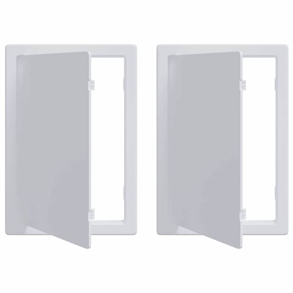 vidaXL Prieigos panelės 2 pcs Balta 15 x 23 cm ABS plastikas