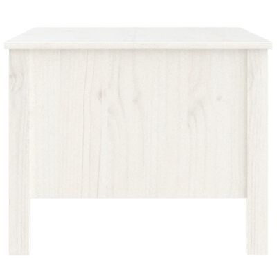 vidaXL Kavos staliukas, baltas, 100x50x40 cm, pušies medienos masyvas