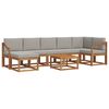 vidaXL Lauko sofos komplektas 8 pcs Natūrali ir &scaron;viesiai pilka