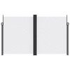 vidaXL I&scaron;traukiama &scaron;oninė pertvara, baltos spalvos, 200x1000cm
