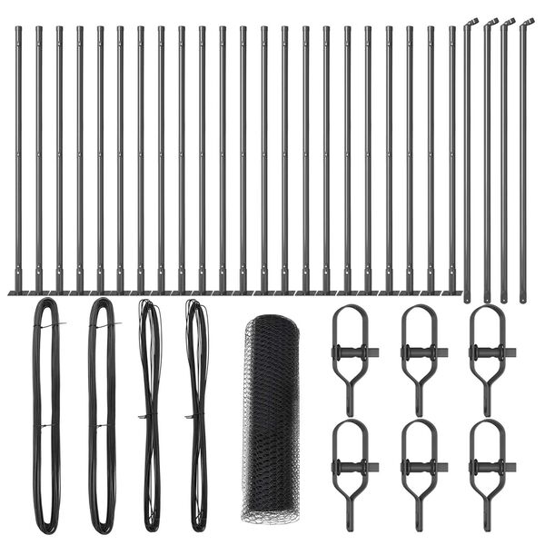 vidaXL Tvorelės stulpas Pilka 50 x 1 m (25 mm tinklelis)