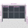 vidaXL Sodo vartai, plieniniai, 350x150 cm, antracito spalvos
