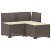 vidaXL 3-vietė sodo sofa su pagalvėlėmis, Rattan i&scaron;vaizda PP