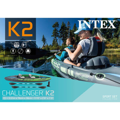 Intex Pripučiama baidarė Challenger K2, 351x76x38cm, 68306NP