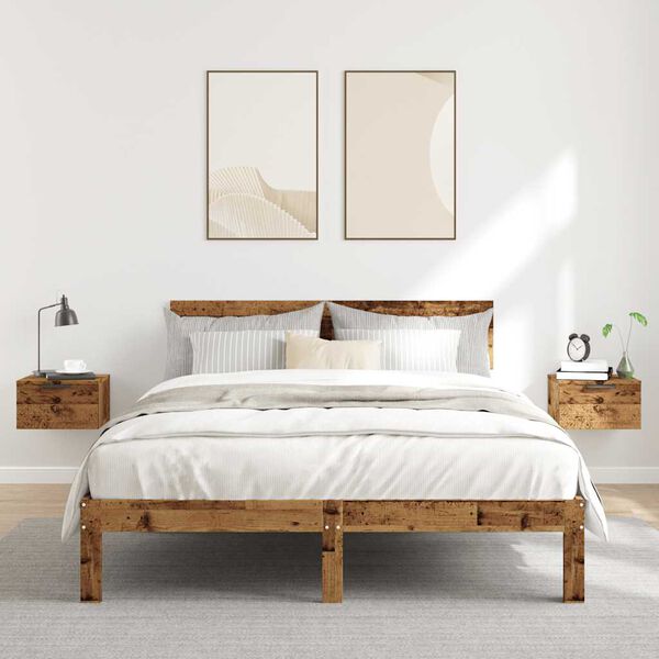 vidaXL Sieninės naktinės spintelės, 2vnt., medienos, 34x30x20cm