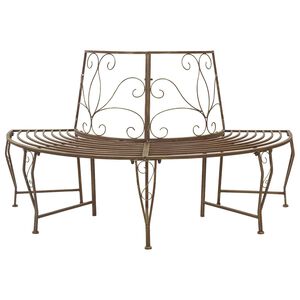 vidaXL Medžio suolelis 4-Vietų skaičius 160 x 80 x 89 cm Plienas