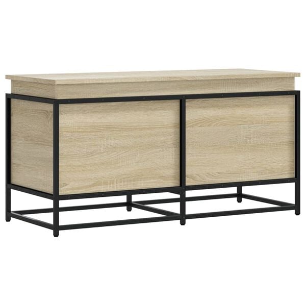 vidaXL Daiktadėžė su dangčiu, ąžuolo, 100x40x51,5cm, apdirbta mediena