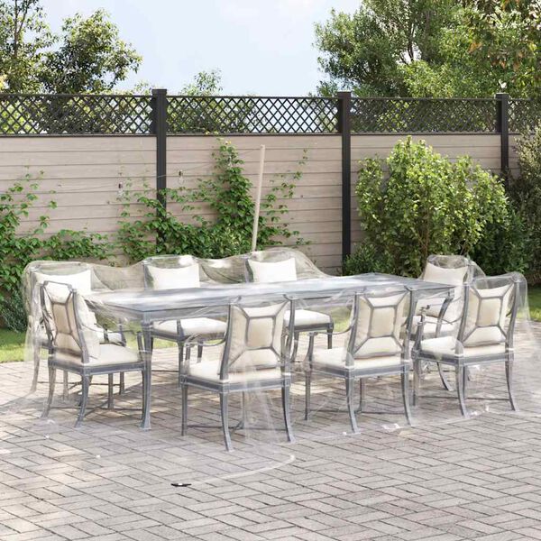 vidaXL Skaidrus brezentas su ąselėmis 5x5 m PVC