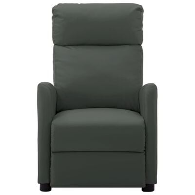 vidaXL Elektrinis masažinis krėslas, pilkos spalvos, dirbtinė oda