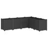 vidaXL Sodo lovelis, juodos spalvos, 160x120x53cm, PP