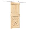 vidaXL Slankios durys Natūrali ir Balta 80 x 210 cm