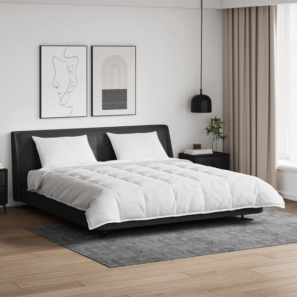 vidaXL Antklodžių rinkinys su pagalve 3 pcs Balta Plunksna