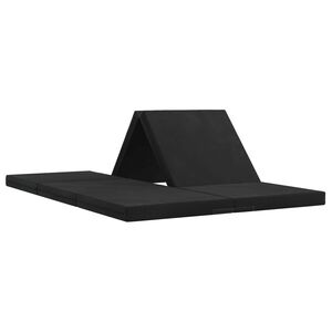 vidaXL Sulankstomas Sofos Lova 140 x 67 x 15 cm Juoda