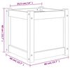 vidaXL Sodo lovelis, baltas, 40x40x40 cm, pušies medienos masyvas