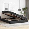 vidaXL Lova su daiktų laikymo vieta ir čiužiniu 2 pcs Juoda Oda