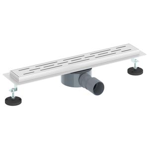 vidaXL Du&scaron;o nuotekų stiklinis dangtelis su 360&deg; sifonu Sidabro 50 cm