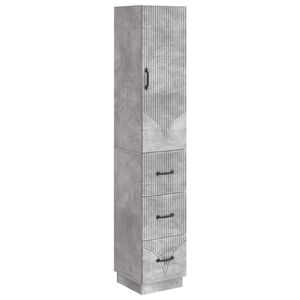 vidaXL Spintelė 2 pcs Betono pilka 33 x 34,5 x 87 cm Apdirbta mediena