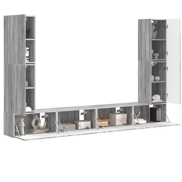 vidaXL 4 pcs Pilkas Sonoma