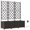 vidaXL Sodo vazonas 3 vnt. Ruda 120 x 40 x 142 cm PP