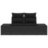 vidaXL Sodo sofa Juoda 123 x 62 x 69cm poliratanas