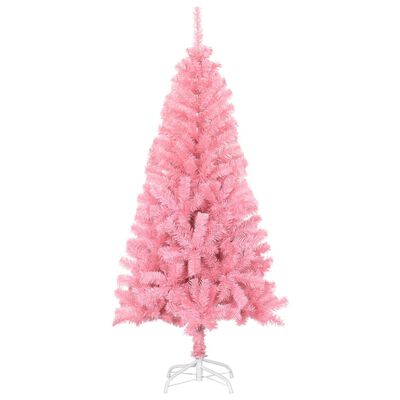 vidaXL Dirbtinė Kalėdų eglutė su stovu, rožinės spalvos, 150cm, PVC