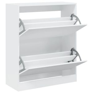 vidaXL Spintelė batams, baltos spalvos, 80x34x96,5cm, apdirbta mediena