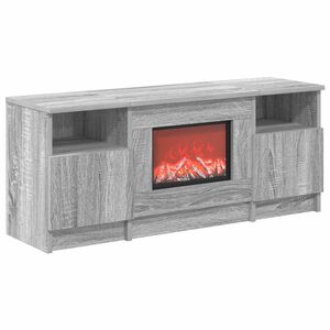 vidaXL Elektrinis židinys Pilka Sonoma 98 x 28,5 x 40,5 cm
