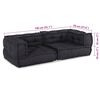 vidaXL Dvivietė modulinė sofa, antracito spalvos, 140x70x36, audinys