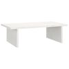 vidaXL Monitoriaus stovas, baltas, 50x27x15cm, pu&scaron;ies medienos masyvas