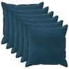 vidaXL Pagalvėlės užvalkalas 6 pcs HOUTEN Mėlyna 80 x 80 cm Aksomas