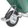vidaXL Wheelbarrow Green 90 L 150 kg Cinkuotas plienas ir plastikas