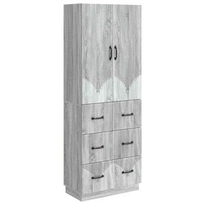 vidaXL Spintelė 2 pcs Pilka Sonoma 66 x 34,5 x 87 cm Apdirbta mediena
