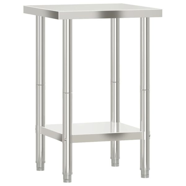 vidaXL Virtuvės darbastalis, 55x55x85cm, nerūdijantis plienas