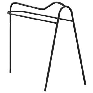 vidaXL Stovas balnui, juodas, geležis, laisvai pastatomas, 3 kojos
