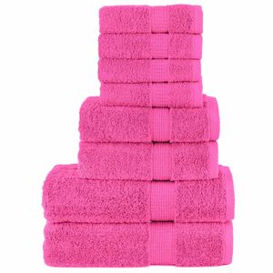 vidaXL Rank&scaron;luosčių rinkinys SOLUND, 8vnt., rožiniai, 600g/m&sup2;